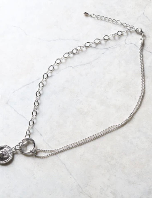 silver Coin necklace | sterling silver coin necklace